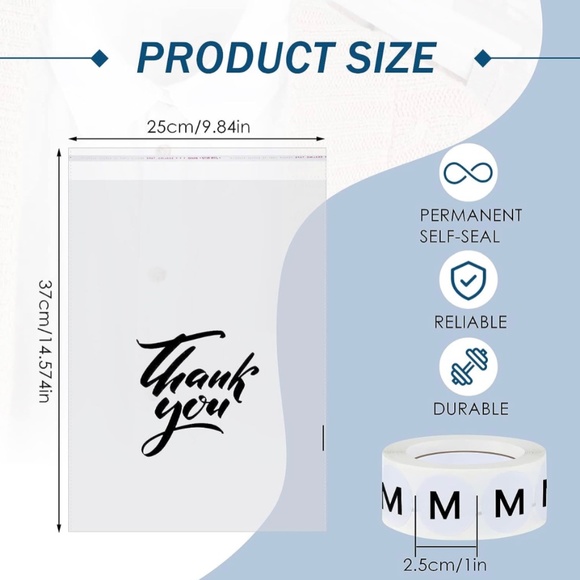 10x13 Poly Bags | Thank You - Picture 2 of 2